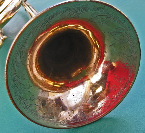 Besson Trumpet Engraving